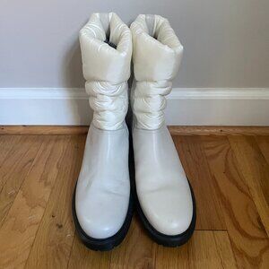 Aquatalia Lori Weatherproof Tech Nylon & Leather Boots Size 8.5